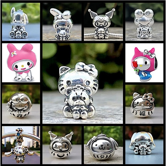 Hello Kitty & Friends Sterling Silver Charm - Picture 1 of 14